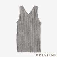 PRISTINE（プリスティン） 爽ヤクリブタンクトップ グレー/Mサイズ