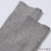 PRISTINE（プリスティン） 爽ヤクコットンクルーリブソックス グレー/22-24cm