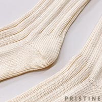 PRISTINE（プリスティン） DoCoTToN 国産綿ローゲージリブソックス 22-24cm