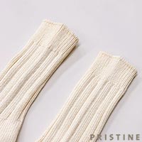 PRISTINE（プリスティン） DoCoTToN 国産綿ローゲージリブソックス 22-24cm