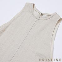 PRISTINE（プリスティン） コットンリネンツイルオールインワン グレー/Mサイズ