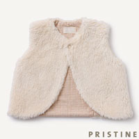 PRISTINE baby（プリスティン ベビー） シロクマリバーシブルベスト ナチュラル/70-90cm