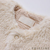 PRISTINE baby（プリスティン ベビー） シロクマリバーシブルベスト ナチュラル/70-90cm