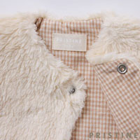 PRISTINE baby（プリスティン ベビー） シロクマリバーシブルベスト ナチュラル/70-90cm