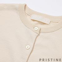 PRISTINE（プリスティン） クルーネックカーディガン ナチュラル/Mサイズ