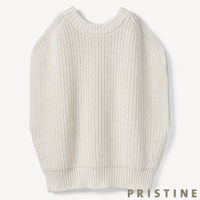 PRISTINE（プリスティン） 2way片畦ニットベスト ホワイト/Mサイズ