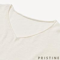 PRISTINE（プリスティン） エリシルク Vネックプルオーバー ナチュラル/Mサイズ