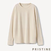 PRISTINE（プリスティン） ベロア長袖プルオーバー ナチュラル/Mサイズ