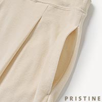 PRISTINE（プリスティン） ベロアタックパンツ ナチュラル/Mサイズ
