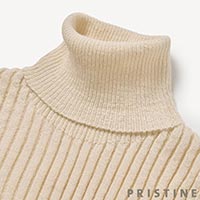 PRISTINE（プリスティン） アルパカ混リブタートルセーター ナチュラル/Mサイズ