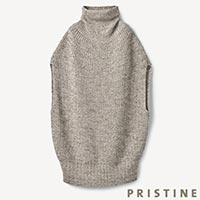 PRISTINE（プリスティン） もちむぎニットベスト ナチュラルブラウン/Mサイズ