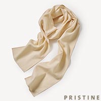 PRISTINE（プリスティン） カシミヤビエラボウタイワンピース ナチュラル/Mサイズ