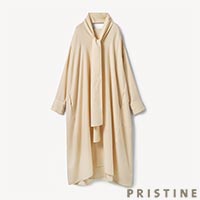 PRISTINE（プリスティン） カシミヤビエラボウタイワンピース ナチュラル/Mサイズ