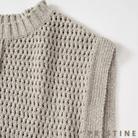 PRISTINE（プリスティン） コットンリネンヤク透かし編みベスト グレー/Mサイズ