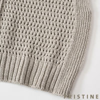 PRISTINE（プリスティン） コットンリネンヤク透かし編みベスト グレー/Mサイズ