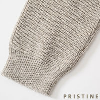 PRISTINE（プリスティン） コットンリネンヤク片畦ニットカーディガン グレー/Mサイズ