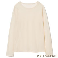 PRISTINE（プリスティン） シアークルーネックプルオーバー ナチュラル/Mサイズ