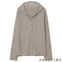 PRISTINE（プリスティン） ヤクシアーフードカーディガン グレー/Mサイズ
