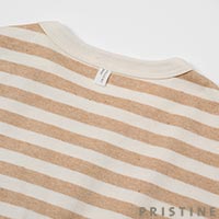 PRISTINE baby（プリスティン ベビー） 天竺ボーダーらいおんTシャツ ナチュラルブラウン/80-90cm