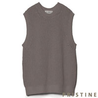 PRISTINE（プリスティン）ジェンツ 和紙コットンニットベスト ライトグレー/M-Lサイズ