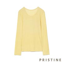 PRISTINE（プリスティン） フロストコットン長袖プルオーバー イエロー/Mサイズ