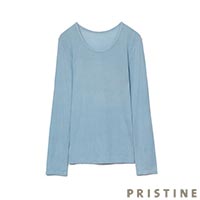 PRISTINE（プリスティン） フロストコットン長袖プルオーバー ブルー/Mサイズ