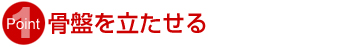 POINT1 骨盤を立たせる