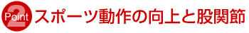 POINT2 スポーツ動作の向上と股関節