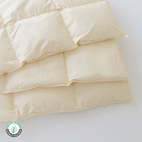 SaFo／heart（サフォ／ハート） オーガニック羽毛薄掛ふとん（ホワイトグース） シングル