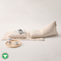 SaFo／heart（サフォ／ハート） オーガニックコットンファービーンズクッション 100×58cm