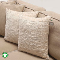 SaFo／heart（サフォ／ハート） オーガニックコットンファークッション 45×45cm