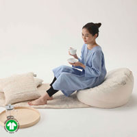 SaFo／heart（サフォ／ハート） オーガニックコットンファーラウンドクッション Φ70×H60cm