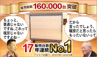 遠赤外線輻射式セラミックヒーター「サンラメラ」