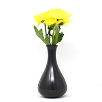 森修焼 一輪挿し (黒)