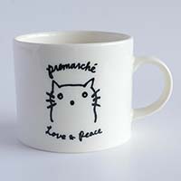 森修焼（しんしゅうやき） Premarche with Animals マルチマグカップ ねこ