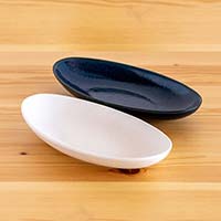 森修焼（しんしゅうやき） ひかりのうつわ（小）ギフトセット パールホワイト／オリエンタルブルー