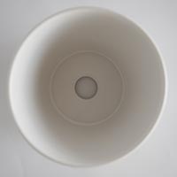 森修焼（しんしゅうやき） プレマルシェロゴ入り植木鉢 本体 ミルキーホワイト