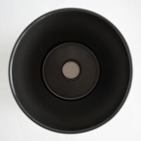 森修焼（しんしゅうやき） プレマルシェロゴ入り植木鉢 本体 マットブラック