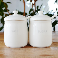 森修焼（しんしゅうやき） 調味料入れ 2点セット SALT＆SUGAR