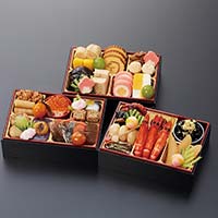 割烹料亭千賀 迎春おせち料理「金千華」三段重33品 2〜3名様