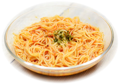 そうめん+赤パプリカとアーモンドの香ばしいスープ