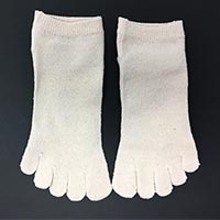 杉山ニット工業 EM5本指ソックス シルク スニーカータイプ 22〜24cm・生成り