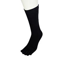 杉山ニット工業 EM5本指ソックス雅/クルー EM Five-toed Socks Crew ブラック/25-27cm