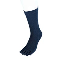 杉山ニット工業 EM5本指ソックス雅/クルー EM Five-toed Socks Crew ネイビー/25-27cm