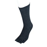 杉山ニット工業 EM5本指ソックス雅/クルー EM Five-toed Socks Crew チャコールグレー/25-27cm