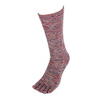 杉山ニット工業 EM5本指ソックス雅/クルー EM Five-toed Socks Crew ルビー/25-27cm