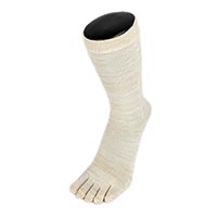 杉山ニット工業 EM5本指ソックス雅/クルー EM Five-toed Socks Crew きなこもち/23-25cm