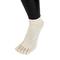 杉山ニット工業 EM5本指ソックス雅/スニーカー EM Five-toed Socks sneakers きなこもち/25-27cm