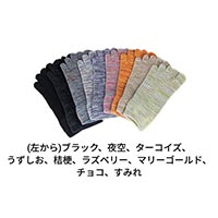 杉山ニット工業 EM5本指ソックス雅/スニーカー EM Five-toed Socks sneakers ブラック/23-25cm