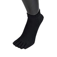 杉山ニット工業 EM5本指ソックス雅/スニーカー EM Five-toed Socks sneakers ブラック/23-25cm